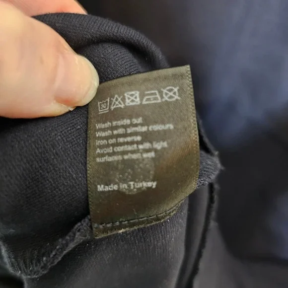 ME+EM Tailored Navy Blue V-Neck Sleeveless Shift Dress Pockets Minimalist US 6 - Picture 9 of 12